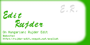 edit rujder business card